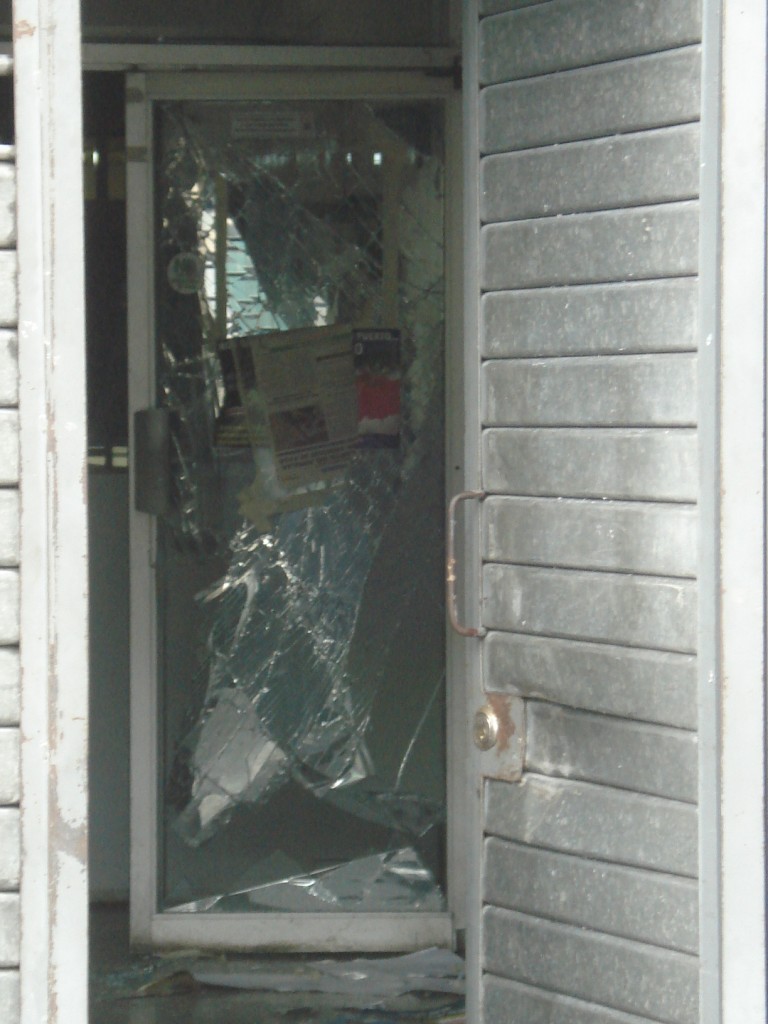 The police smashed in the union's doors and tore posters off the walls.