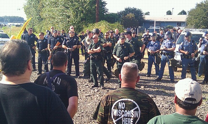 Excessive law enforcement at protest, September 7, 2011