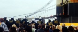 The ILWU Local 10 Drill Team performed August 22, 2106 at the inauguration of the Pasha terminal at Pier 80 in SF