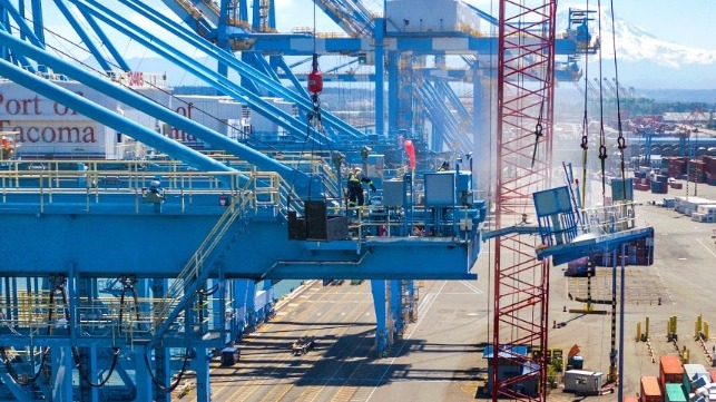 Port of Tacoma’s Husky Terminal Dismantles 31-Year-Old STS Cranes