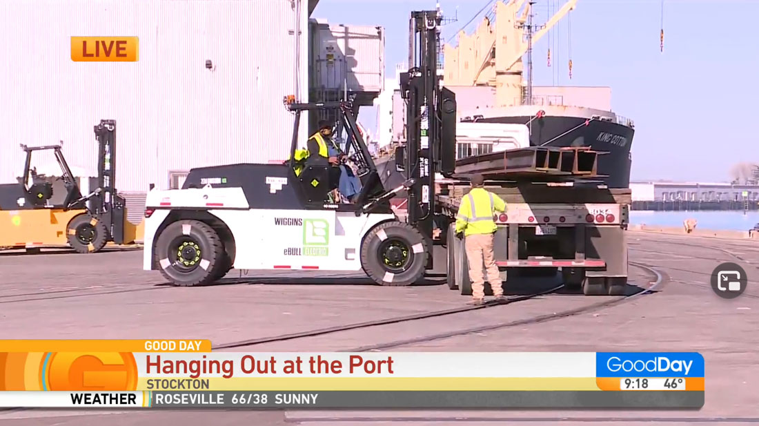 ILWU Local 54 members featured on CBS visit to Port of Stockton