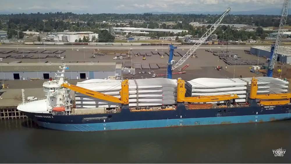 Port of Vancouver USA moved 2,700 wind turbines in 2020, Reports highest revenues in 108-year history