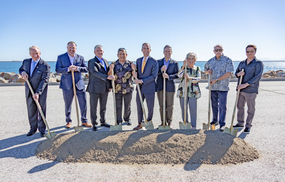 Officials break ground on temporary longshore worker training center at LA port